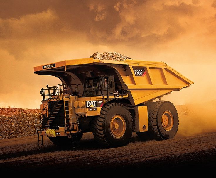 Dump Truck CAT® Panel - Heavy Equipment - Construction Set Yellow, Black, White - Riley Blake Designs- 100% Cotton